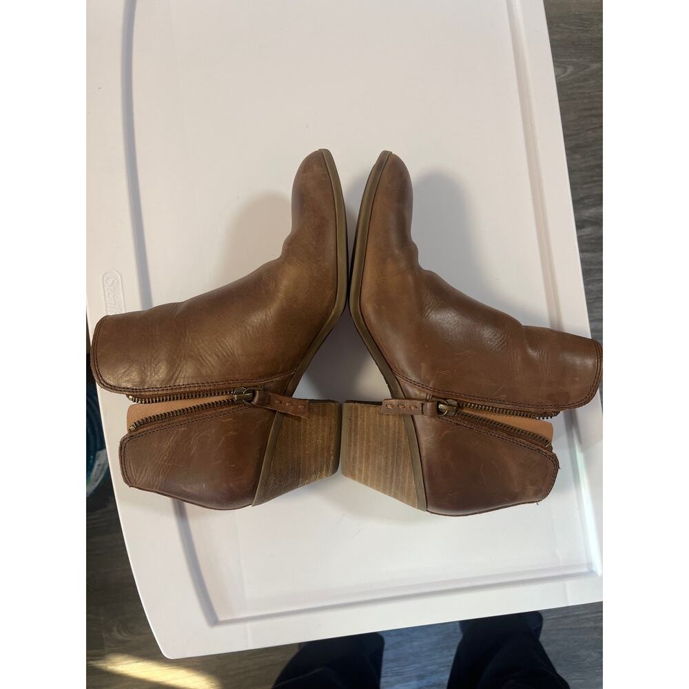 Frye 3471733 Judith Zip Ankle Booties Womens Wheat Brown Leather Size 7.5 - Picture 6 of 10